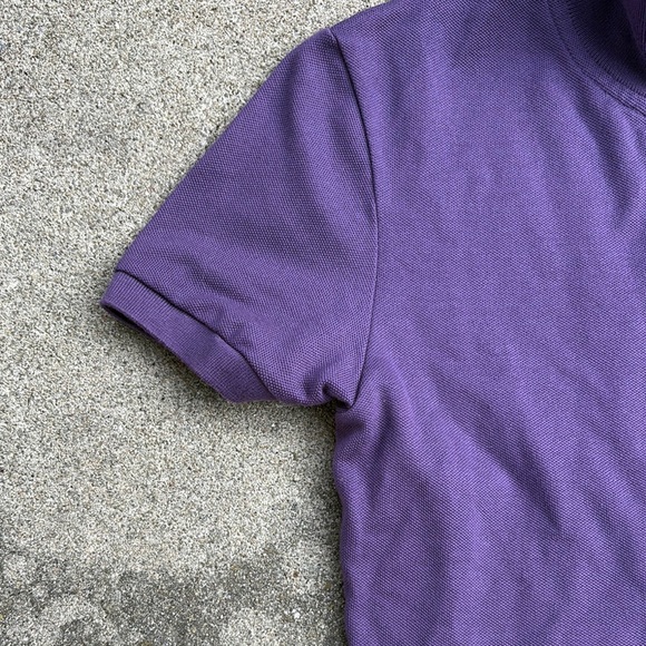 Lacoste Purple Fitted Button Down Polo Shirt - Picture 3 of 5